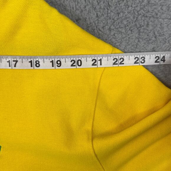 Polo By Ralph Lauren Vintage Yellow Green Pony Polo Shirt Big and Tall XL Preppy - Picture 6 of 8